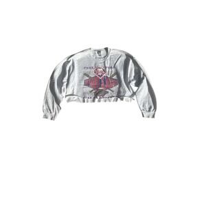 Philadelphia Phillies National League Champions Cropped Sweatshirt‎ Gray Gildan